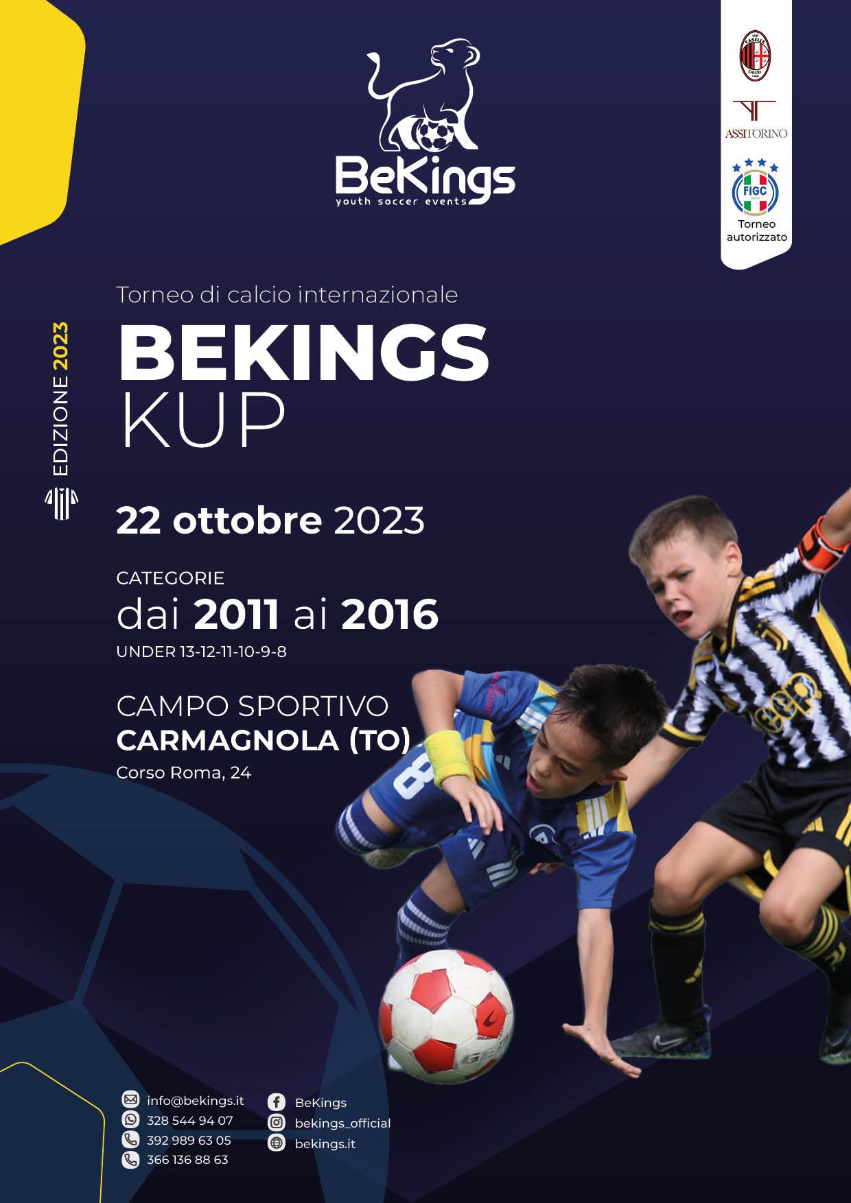 Locandina BeKings kup 22 ottobre by BeKings, tornei di calcio giovanile