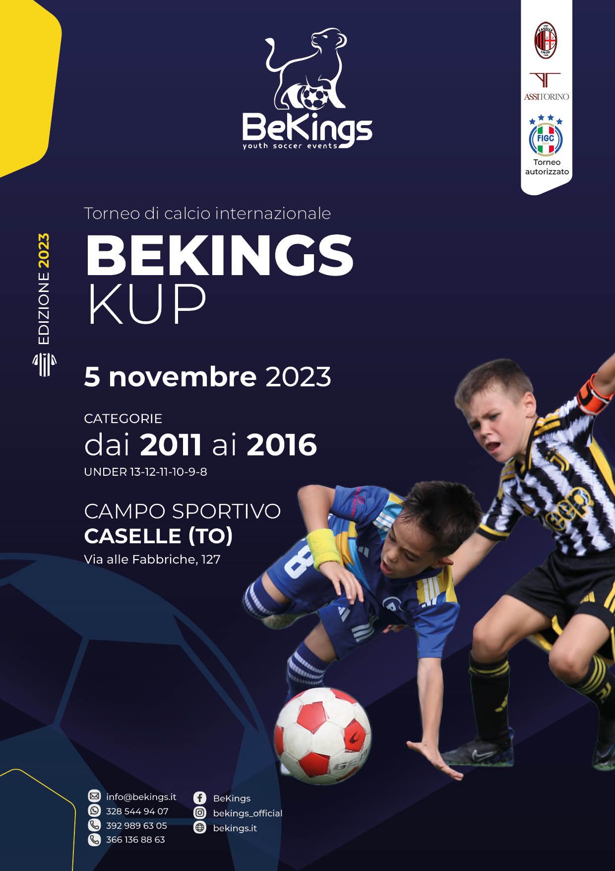 Locandina BeKings kup 5 novembre by BeKings, tornei di calcio giovanile